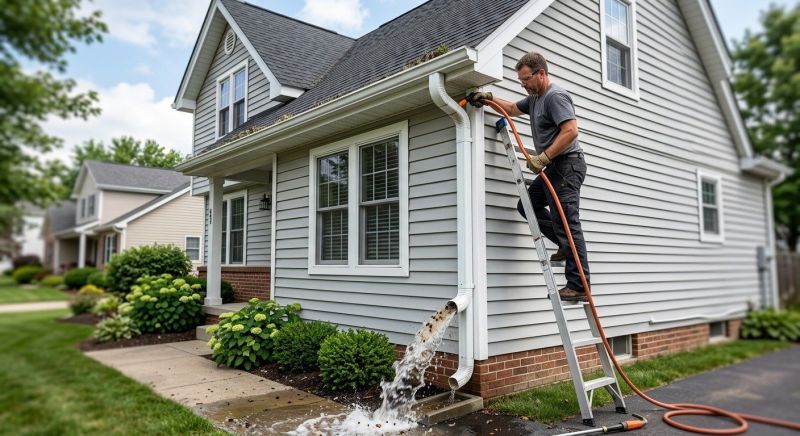 Downspout Snaking in Longmont, CO