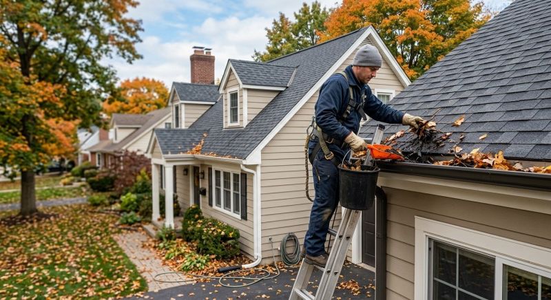 Gutter Leaf Clearing in Rochester, NY