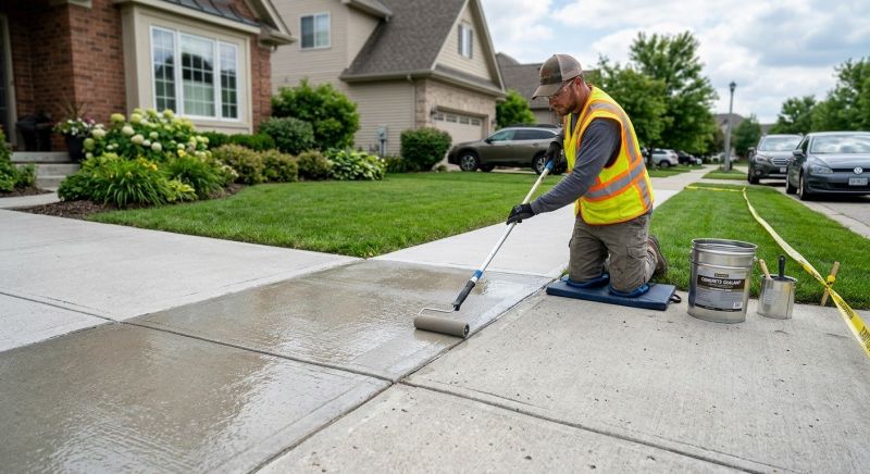 Stamped Concrete Sealing in Renton, WA