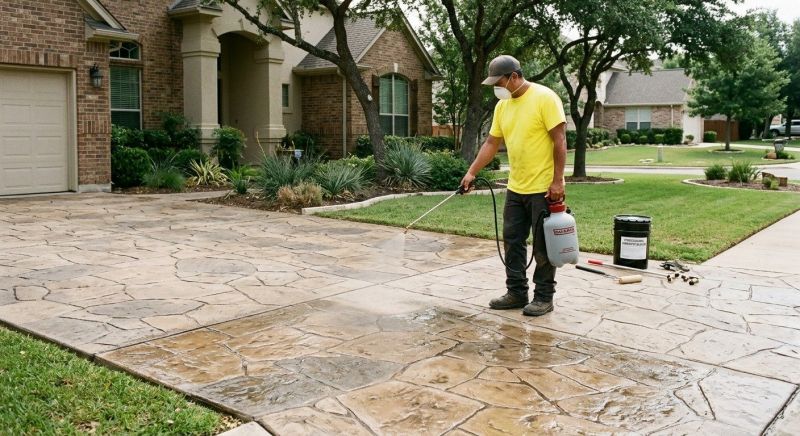 Stamped Concrete Sealing in Redmond, WA